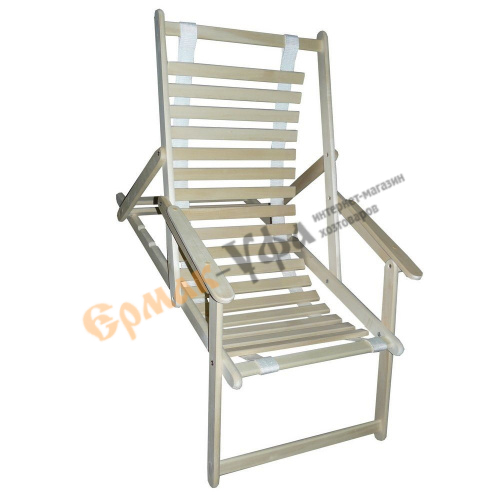 Шезлонг раскладной с подлокотниками, гибкий, Банный Мастер, 1/1