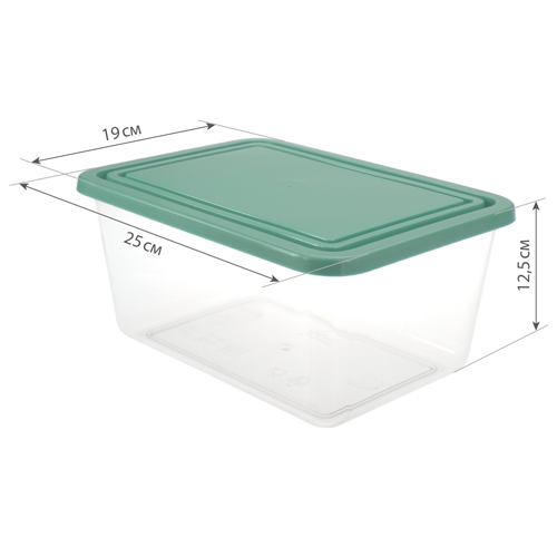 Емкость для продуктов прямоугольная 4 л IDEA М 1455, фисташковый