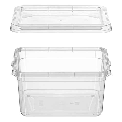 Ящик для хранения 2 л Homver Palm 221300101/00, 190х153х98 мм, бесцветный