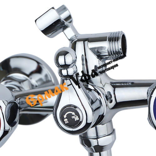 Смеситель для ванны DIKALAN D6500-S309 длинный поворотный излив, 1/12