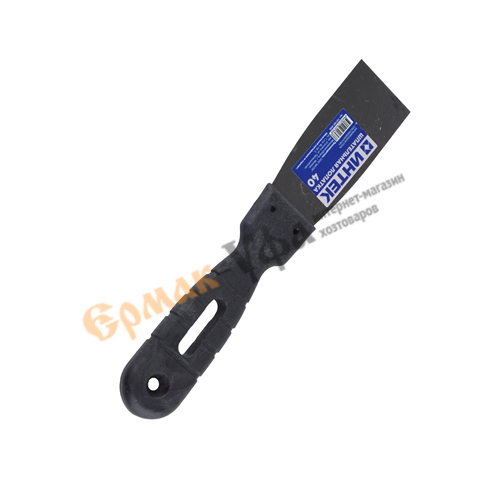 Шпатель фасадный 40 мм нержавеющая сталь пластмассовая ручка, 1/100