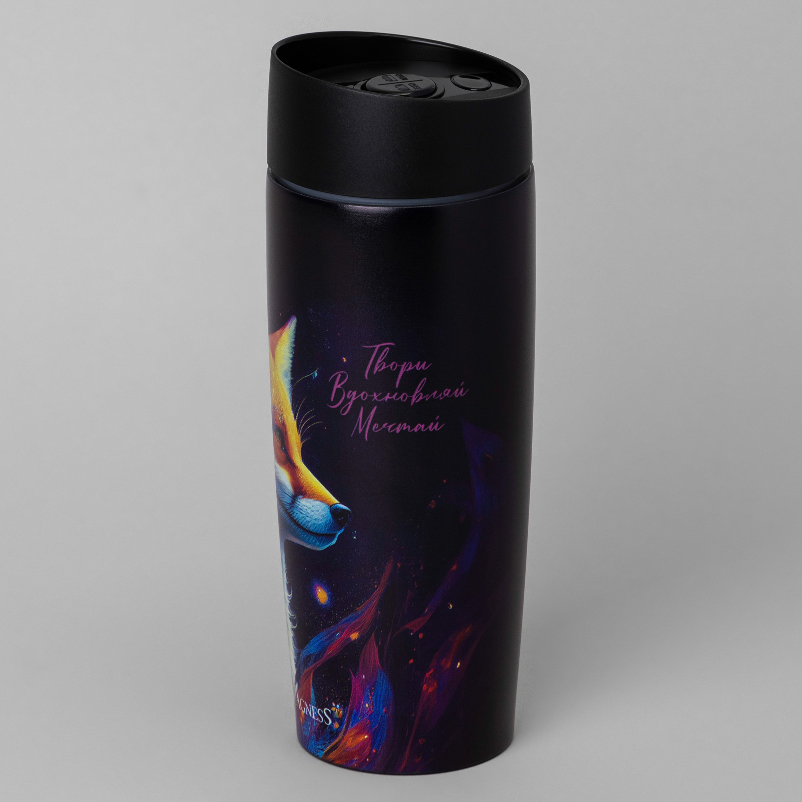 ТЕРМОКРУЖКА AGNESS, ЛИСА, 360МЛ