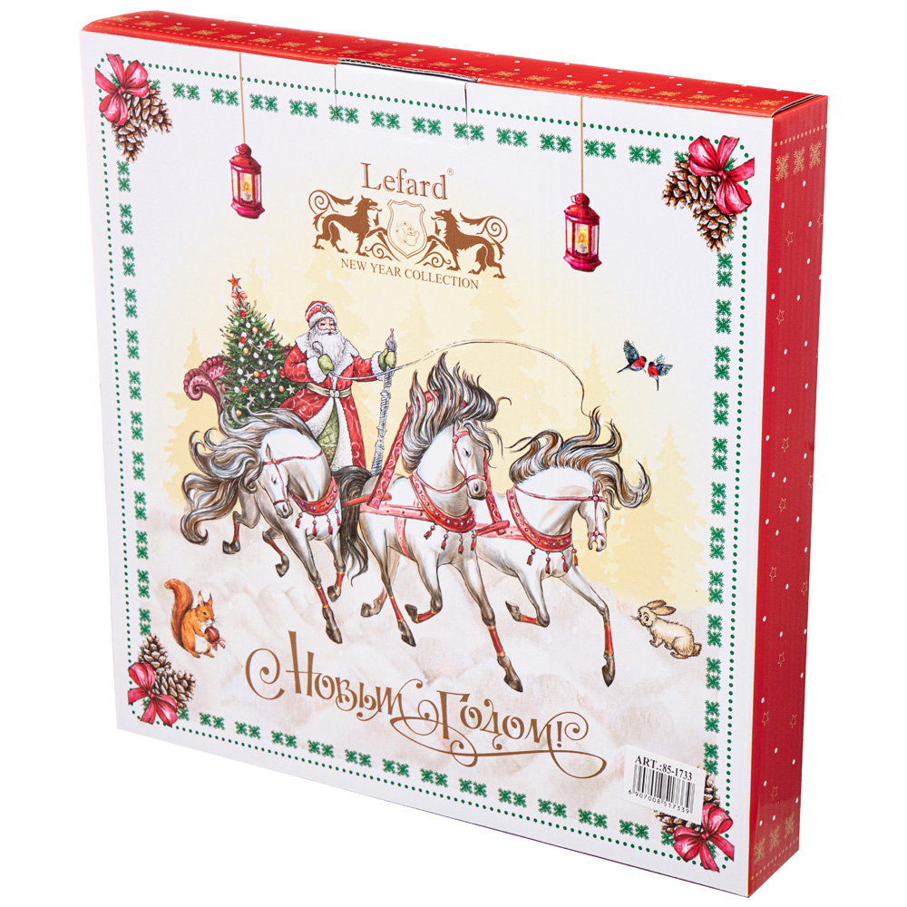 БЛЮДО LEFARD, ТРОЙКА, КВАДРАТНОЕ 25X4, 2CM КРАСНОЕ, КОР=12ШТ.