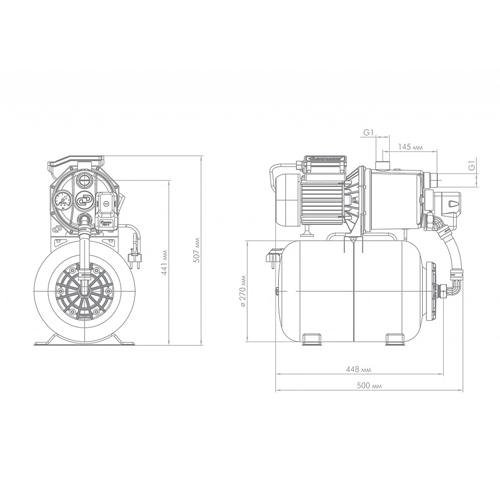 Насос-автомат "ДЖАМБО" 70/50 Н-24, 2.0, 1100вт