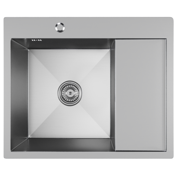 Мойка настол.монтаж 60х50, 3, 0 лев. вып 3 1/2 MIXLINE PRO 20см с сифоном, сатин