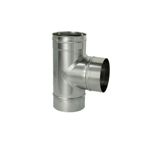 Тройник оцинк 130 0,5мм д/дымохода, 1/4
