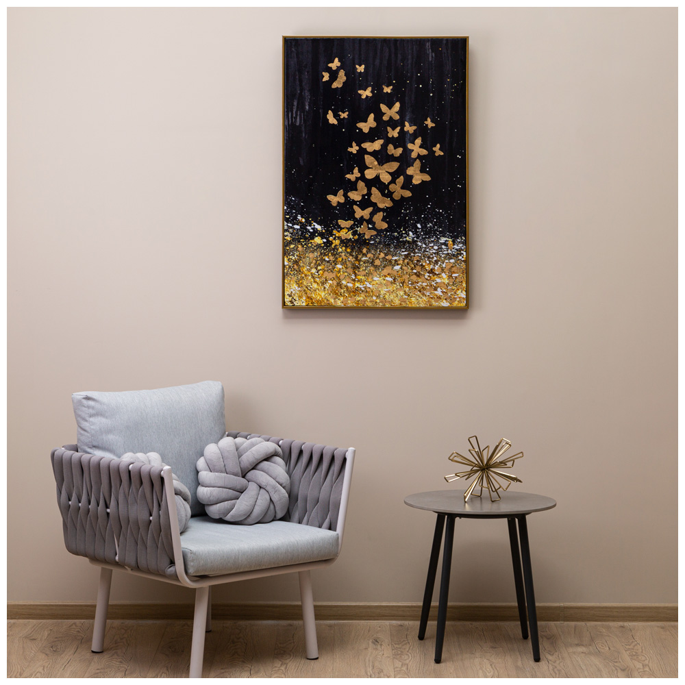 Картина в раме, ЗОЛОТЫЕ БАБОЧКИ, 62Х92Х4, 5 см