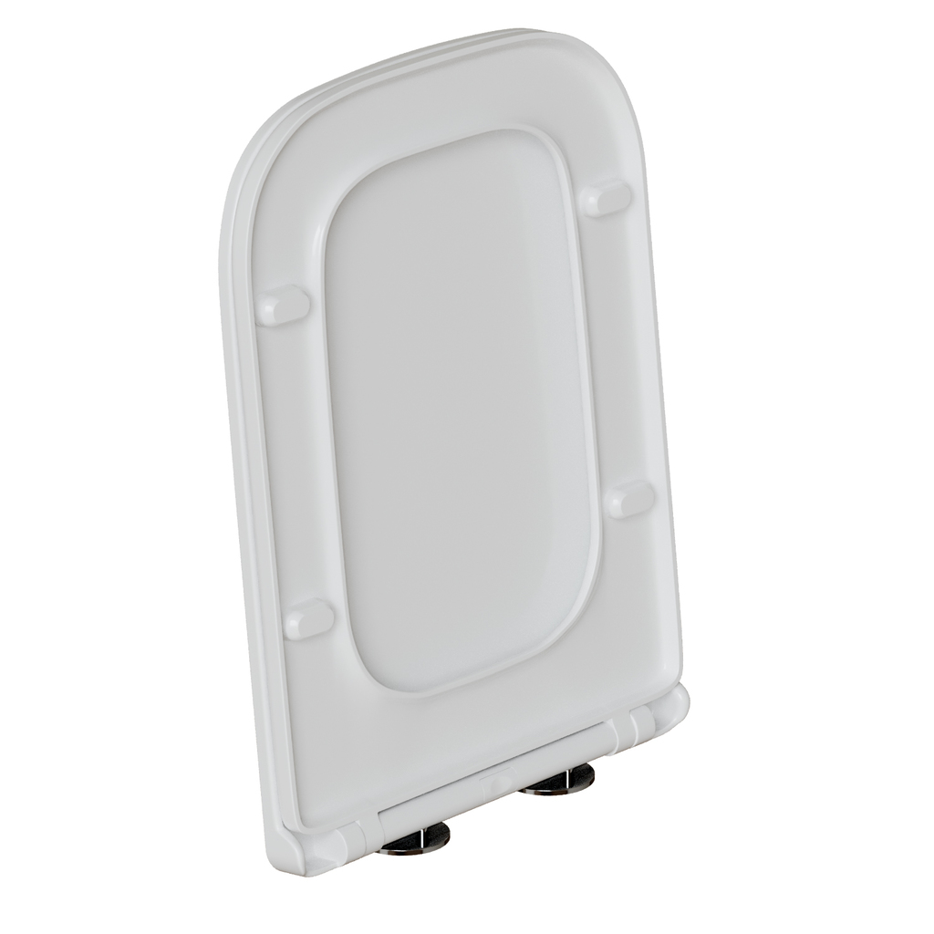 Сиденье для унитаза  WAVE SQUARE дюропласт, микролифт БЕЛЫЙ глянец