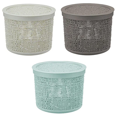 Коробка 2 л IDEA БЯЗЬ М 2328 с крышкой 17 см, морская волна