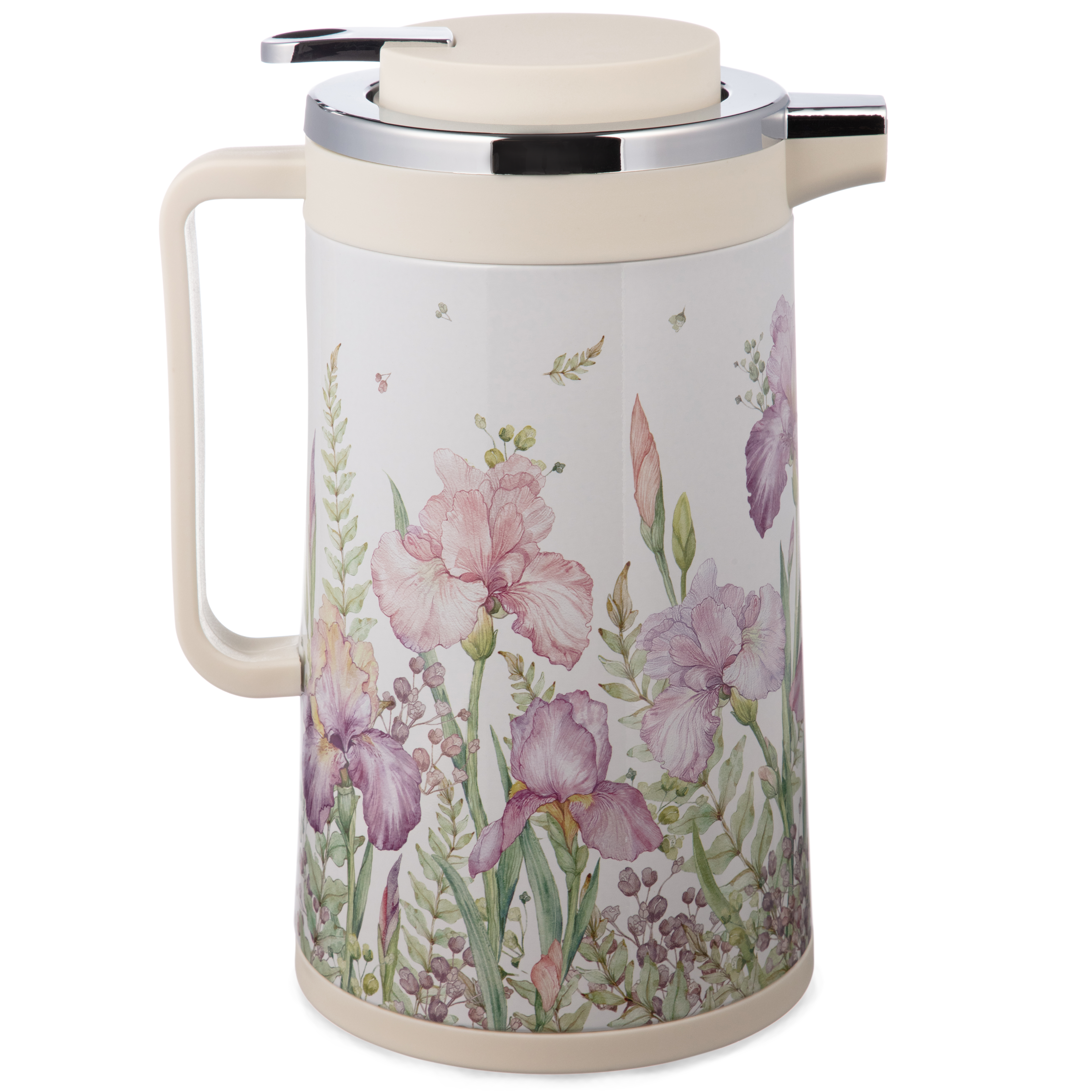 ТЕРМОС СО СТЕКЛЯННОЙ КОЛБОЙ, 950 МЛ, КРЫШКА С КЛАПАНОМ, СЕРИЯ, IRISES,