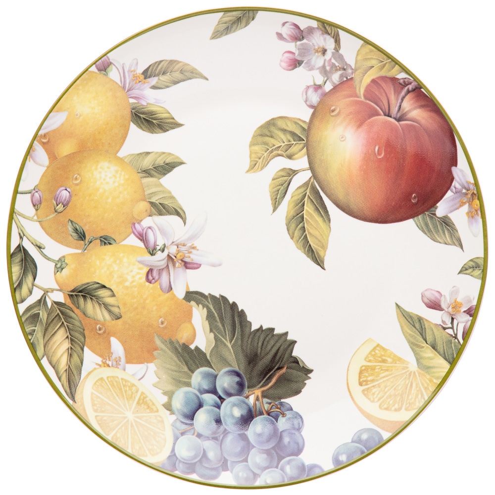 НАБОР ТАРЕЛОК ЗАКУСОЧНЫХ LEFARD, ФРУКТЫ, 2 ШТ. 20, 5 СМ, КОР=24НАБ.