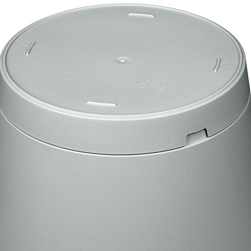 Горшок для цветов 5 л Homver Mint 221612135/03, 240 мм, с поддоном, серый