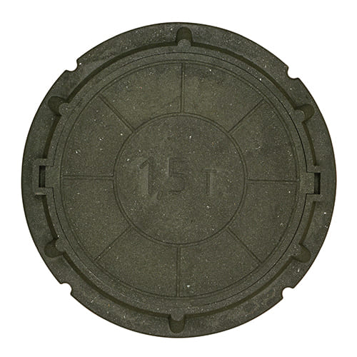 Люк канализ. SPETSTEXNIK 1,5 т зеленый усиленный ГОСТ, 1/60