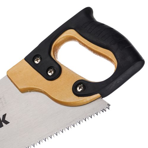 Ножовка по дереву 450мм, крупный зуб 5 TPI, деревянная обрезиненная ручка, 1/48