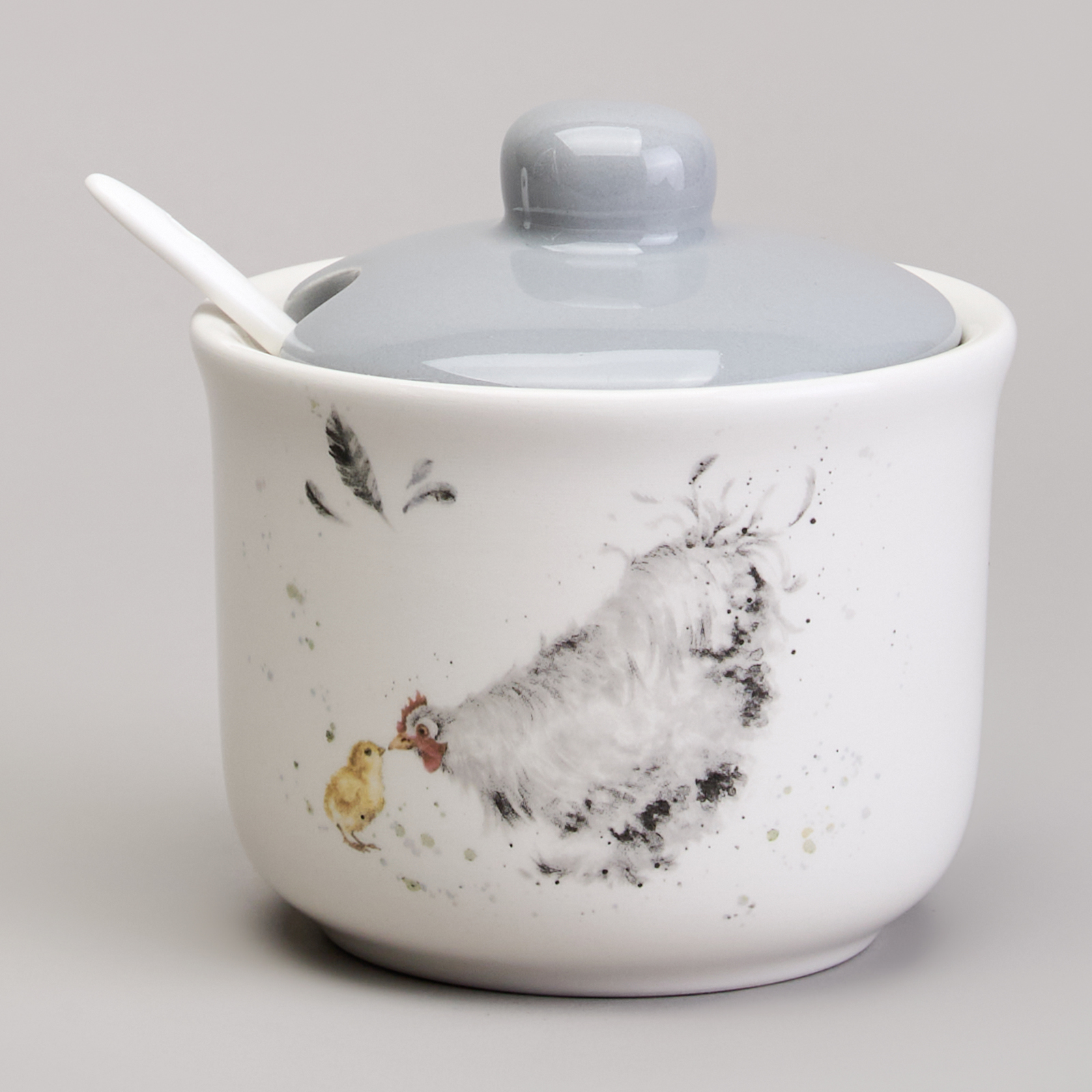 САХАРНИЦА С ЛОЖКОЙ LEFARD, FUNNY HENS, 9, 5*10 СМ 300 МЛ, КОР=36ШТ.