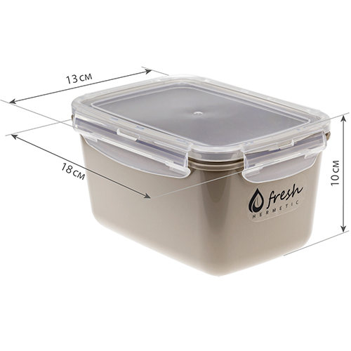 Ёмкость для продуктов 1.3 л IDEA ФРЕШ М 1423, герметичная, капучино
