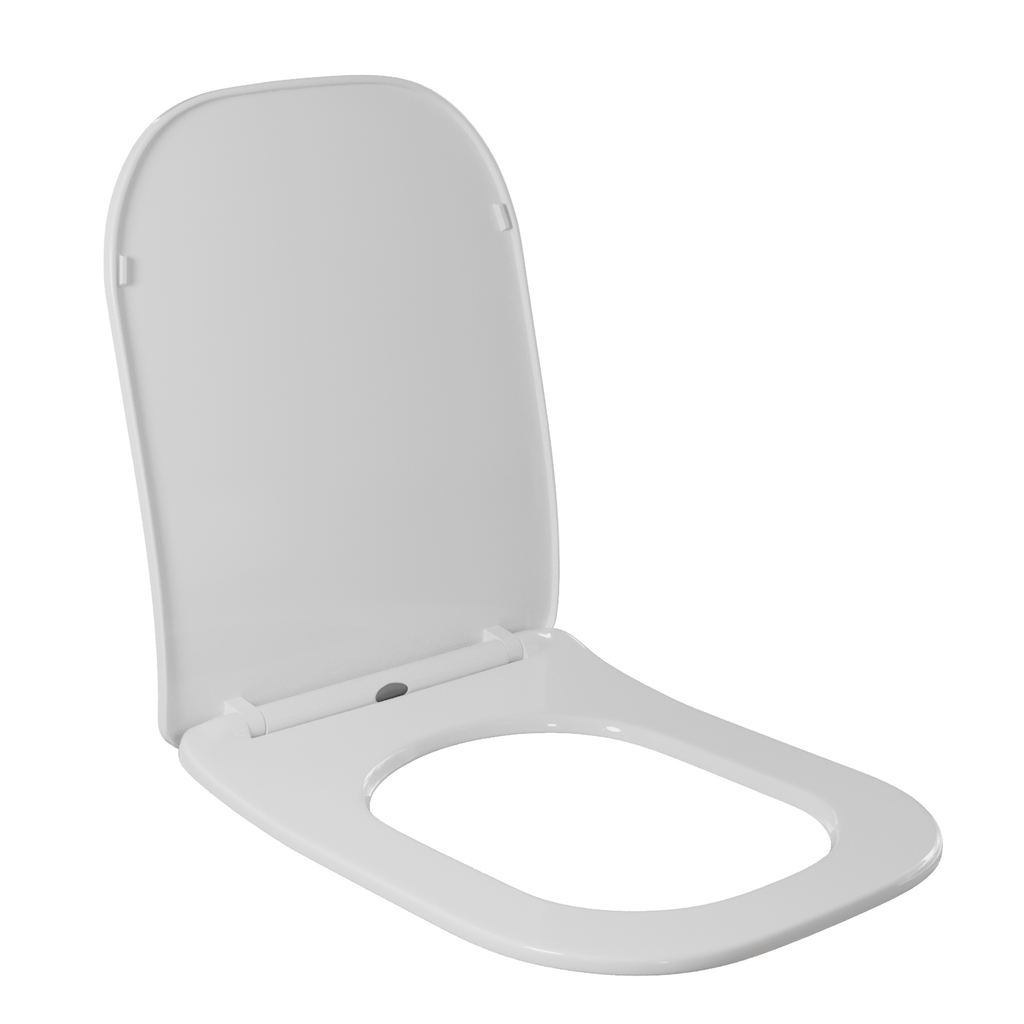 Сиденье для унитаза  WAVE CITY полипропилен, микролифт БЕЛЫЙ глянец
