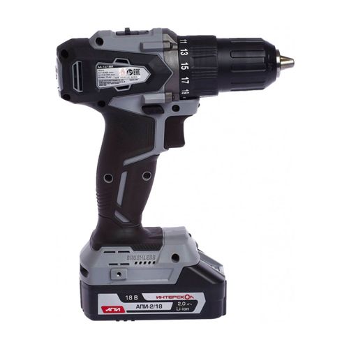 Дрель аккумуляторная ДА 13/18 ВК, кейс Интерскол