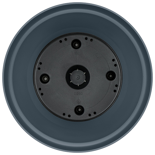 Горшок для цветов 10 л Homver Tarragon 221610635/01, 280 мм, со вставкой, серый