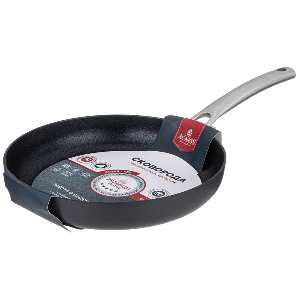СКОВОРОДА C АНТИПРИГАРНЫМ ПОКРЫТИЕМ, CHEF, AGNESS 28*5.0CM