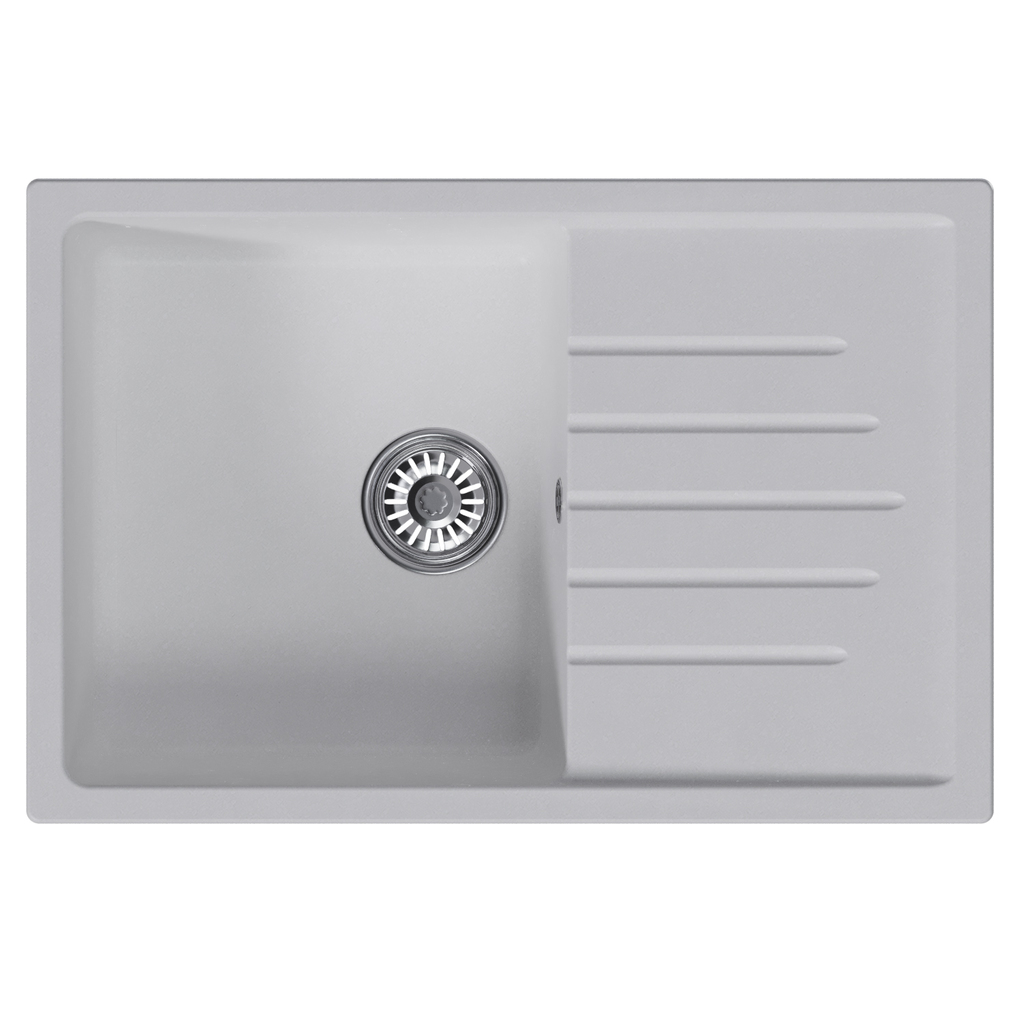 Мойка ML-GM19 с крылом, ультра-белая, 341, 750*500*200мм NEW