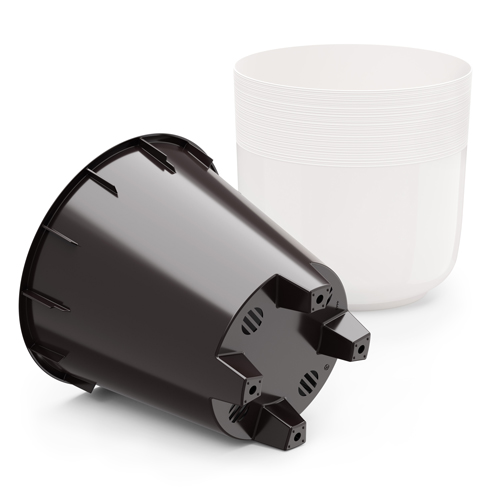 Горшок для цветов Линель 4,5л двойной, белый, 1/12