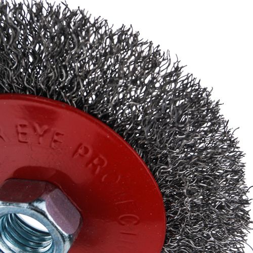 Щетка для УШМ, тарелка, 100мм/М14 мягкая Барракуда, сталь, 1/100