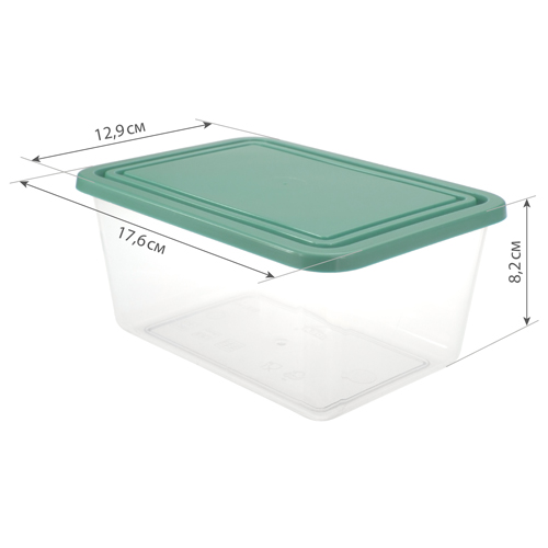 Емкость для продуктов прямоугольная 1.2 л IDEA М 1452, фисташковый