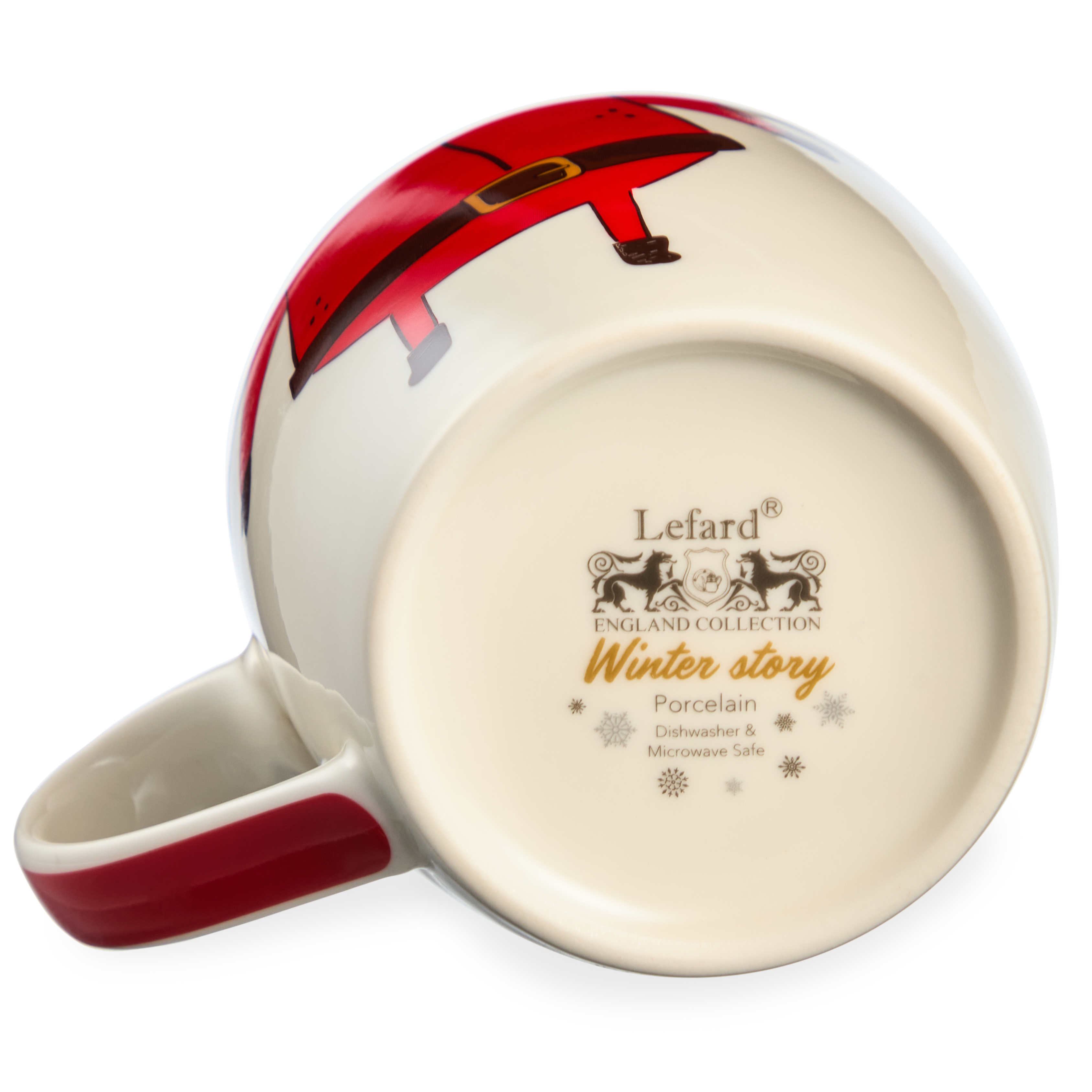 НАБОР ПОСУДЫ LEFARD, ДЕД МОРОЗ, 2 ПР., КРУЖКА 360МЛ, САЛАТНИК 500МЛ