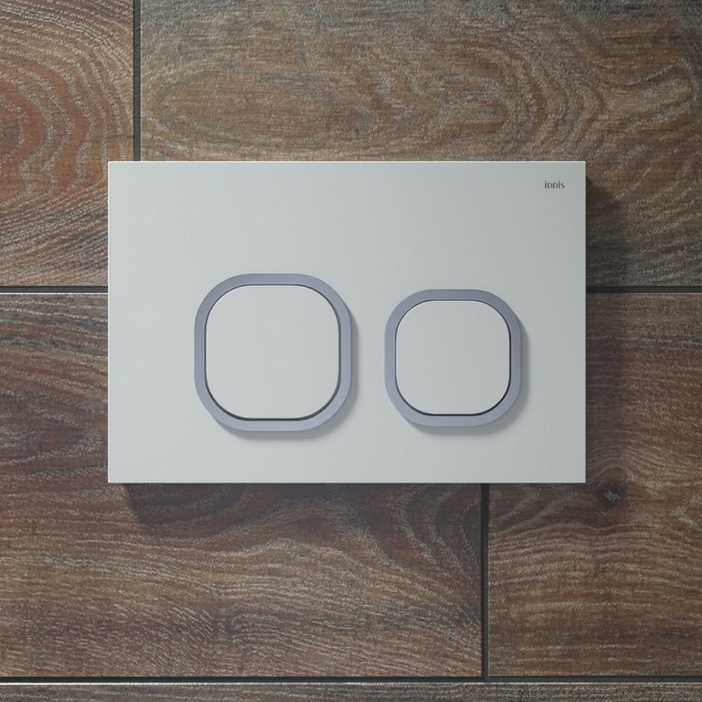 Клавиша смыва из стекла  IDDIS Uniglass 001 UNG01WCi77 универсальная БЕЛОЕ стекло