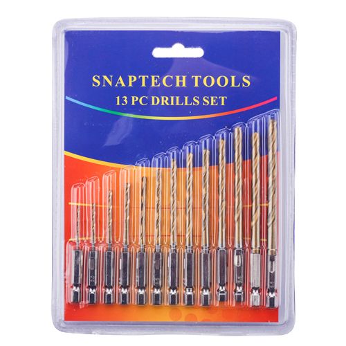 Набор сверл по металлу шестигранный хвостовик 1. 5-6. 5мм 13 шт Барракуда