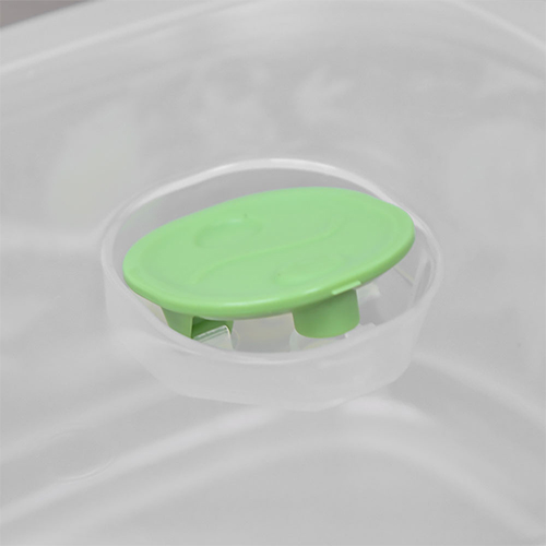 Емкость для СВЧ 1.6 л Homver 222120025/0107, с клапаном с декором Sicily Lemon, бесцветная