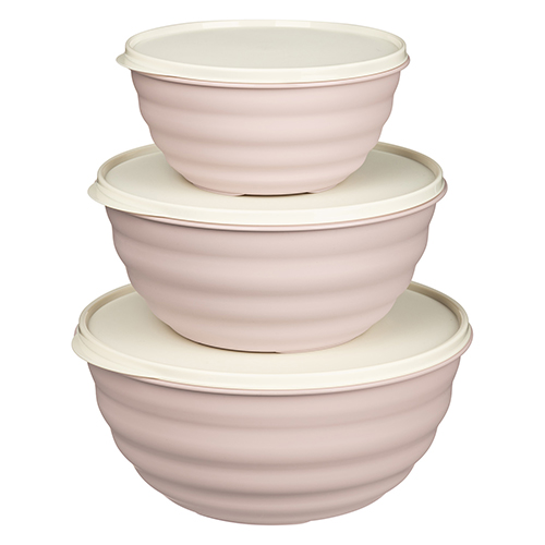 Миска с крышкой 3.2 л Homver Latina 222136727/06, бежевая