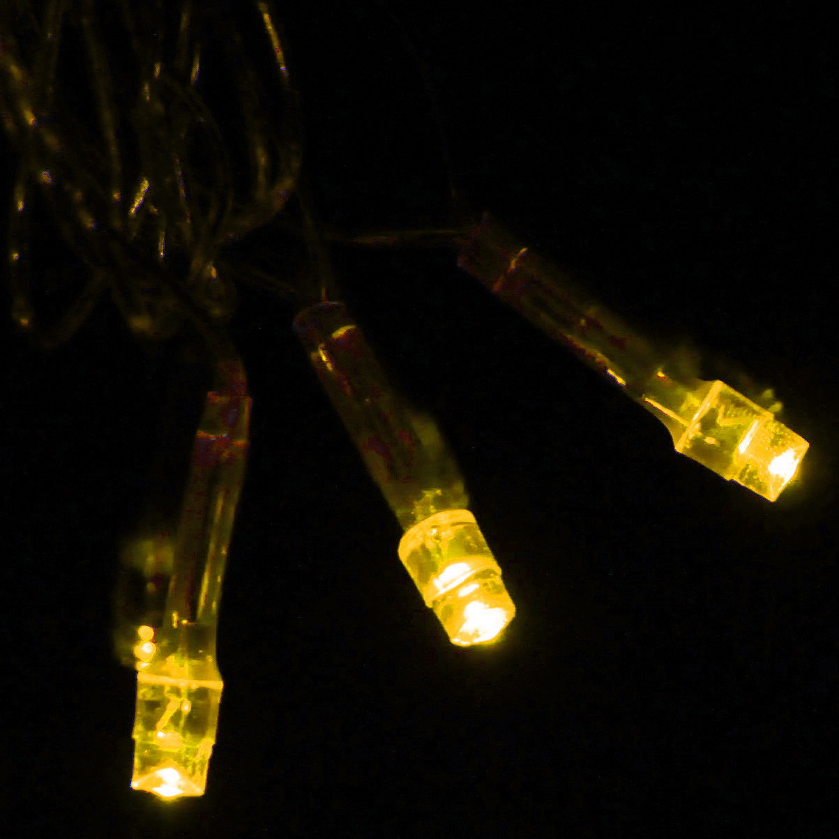 Гирлянда для дома  9,5м 100 ламп LED прозрач.пров.,8 реж, IP-20, Теплый белый (возможность соединения)