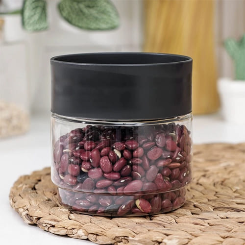 Емкость для сыпучих продуктов 0.5 л Homver Asti 221102630/02, черная