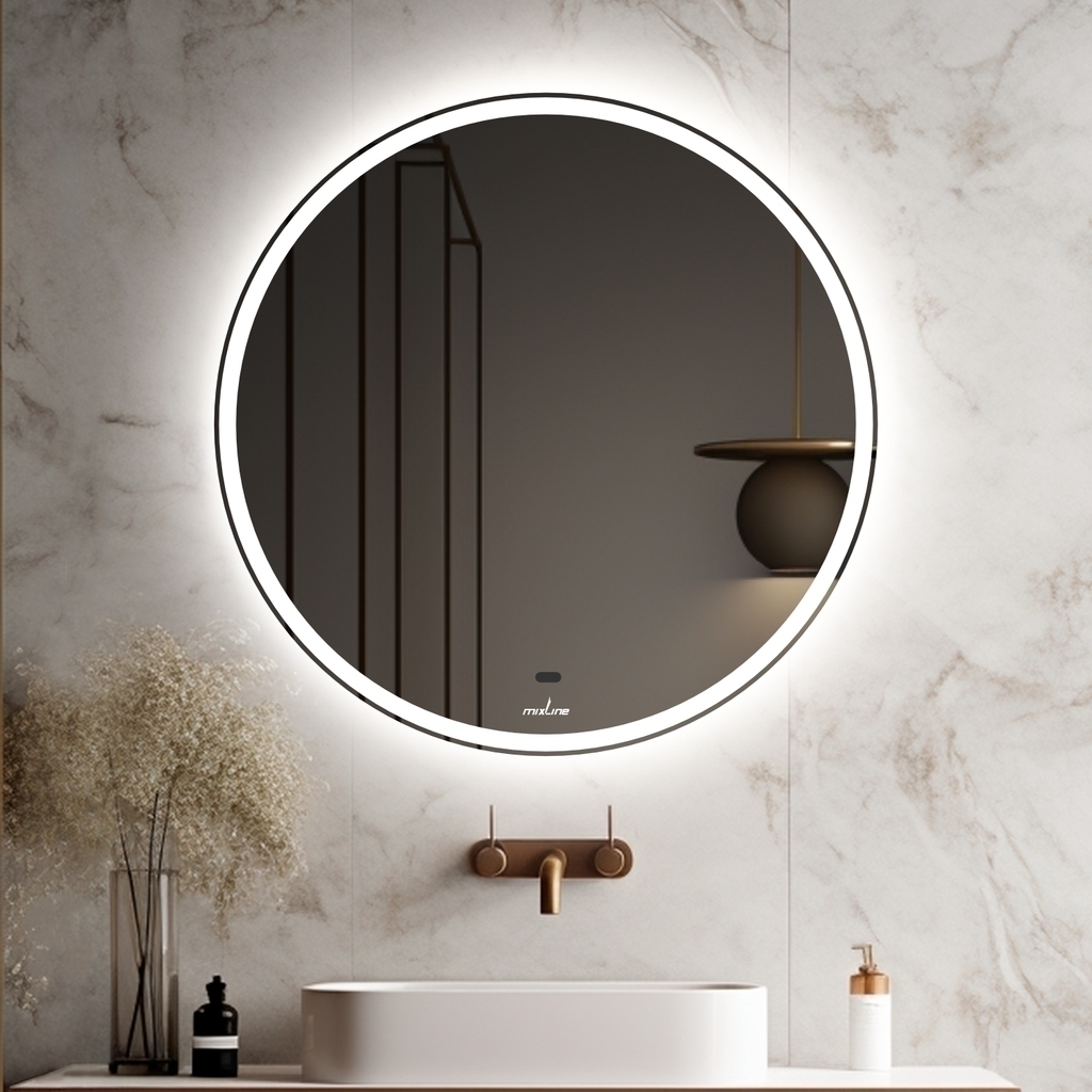Зеркало MIXLINE, Анита-2, 600*600, ШВ бесконтактный сенсор, светодиодная подсветка+подогрев НОВИНКА