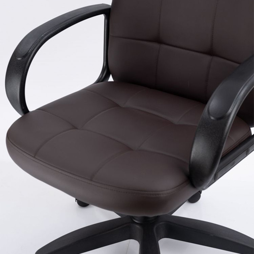 Кресло офисное, компьютерное TRON V1 экокожа Prestige, 68х52х51.5 см, темно-коричневый