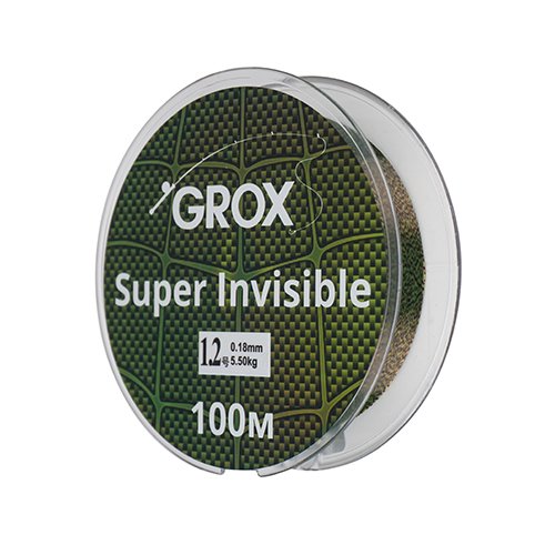 Леска GROX Super invisible 3D хамелеон 0,18х100м, 5,5кг 1/500