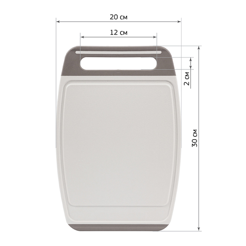 Доска разделочная IDEA ХЕВИ М 1565, 300х200 мм, кремовая