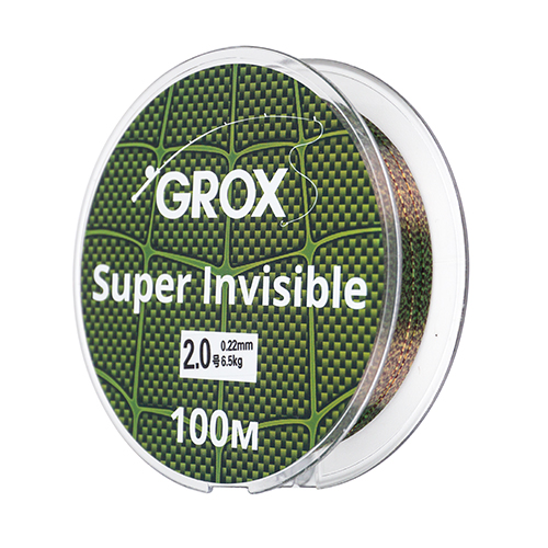 Леска GROX Super invisible 3D хамелеон 0,22х100м, 6,5кг 1/500