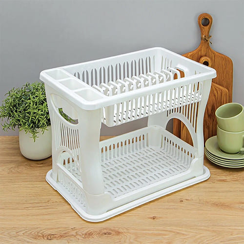 Сушилка для посуды IDEA М 1175, двухъярусная, белая