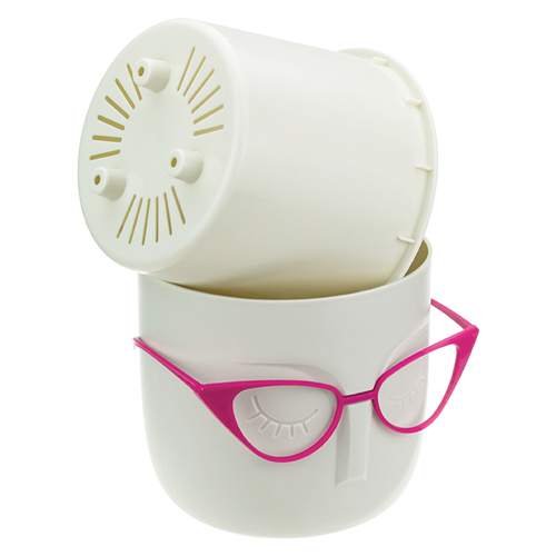 Кашпо 0.65 л IDEA МАРИ М 3075, 115 мм, со вставкой, белый ротанг