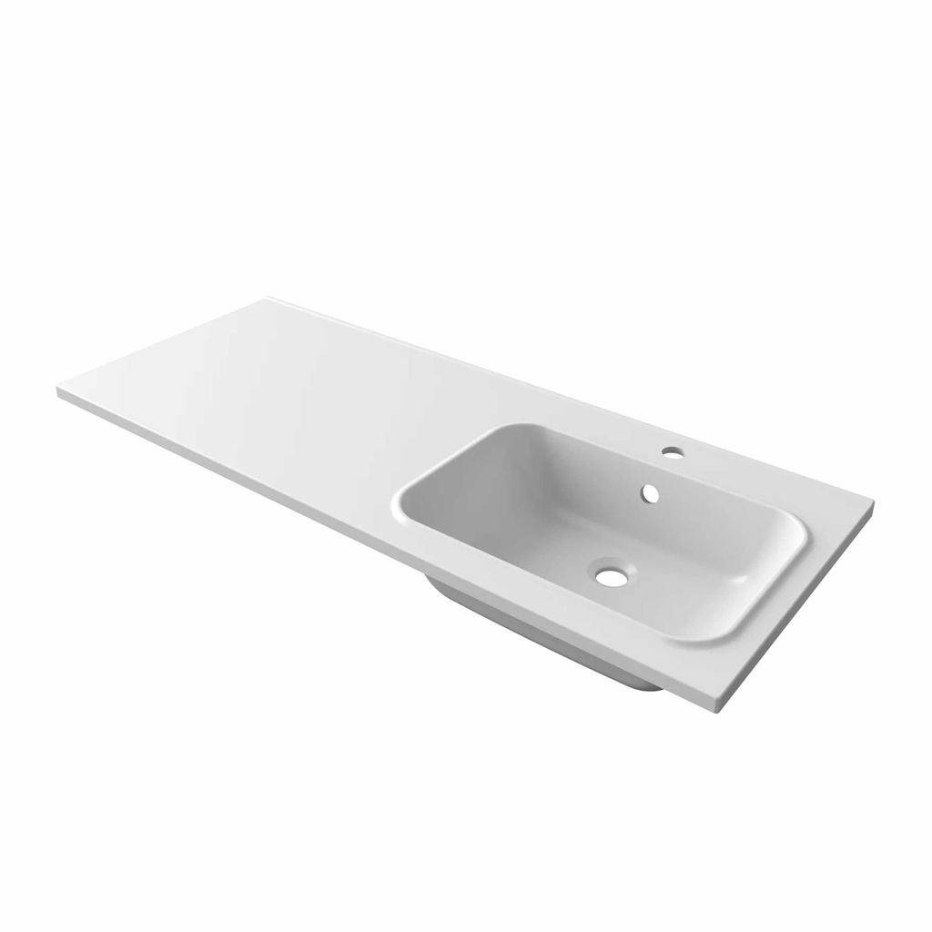 Раковина накладная, БИЛЛ-120*48, ш*г правый, выпуск, перелив, крепление, кронштейн, MIXLINE