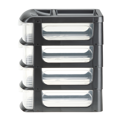 Бокс универсальный IDEA М 2766, средний, 4 секции, графитовый