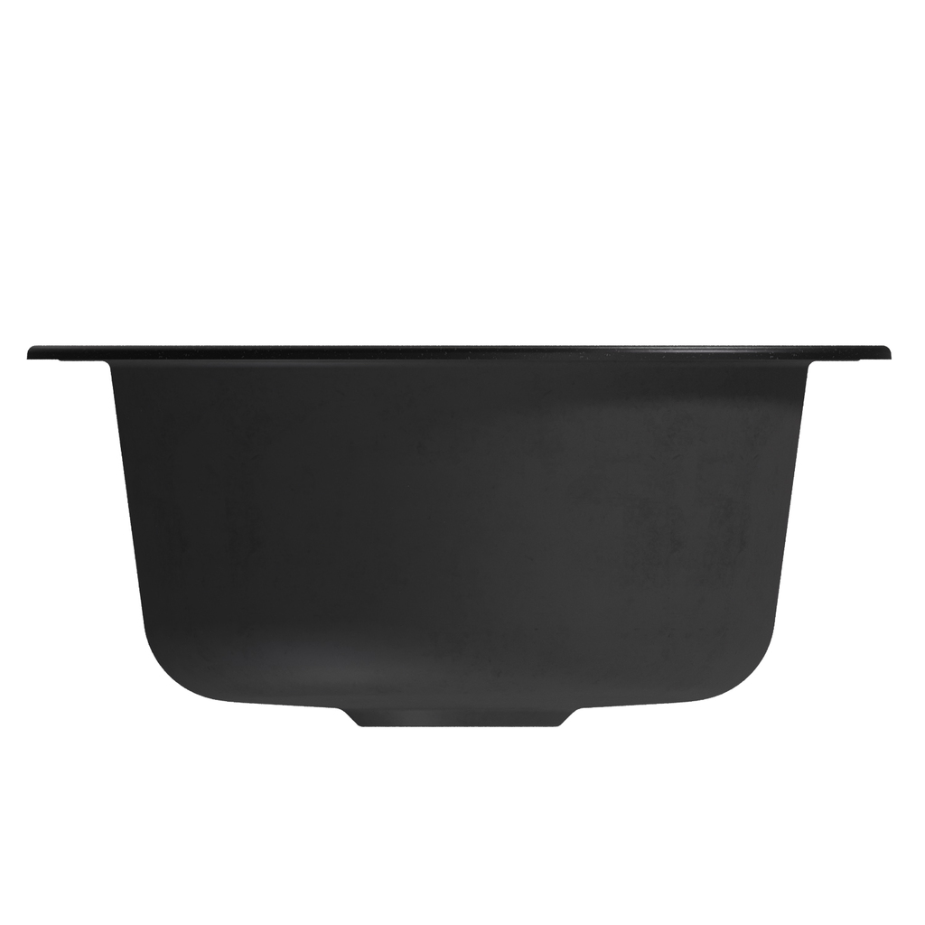 Мойкa ML-GM13 круглая, ультра-черная, 344, 495мм, глуб. чаши 200 NEW