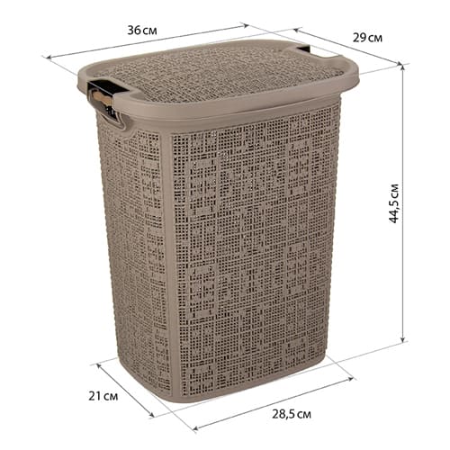 Корзина для белья 30 л IDEA БЯЗЬ М 2622, французский серый