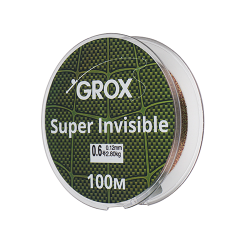 Леска GROX Super invisible 3D хамелеон 0,12х100м, 2,8кг 1/500