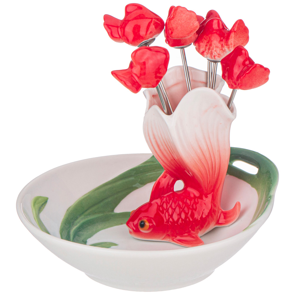 БЛЮДО LEFARD, ЗОЛОТАЯ РЫБКА, 11*12*8 СМ, 6 ВИЛОЧЕК, КОР=18ШТ