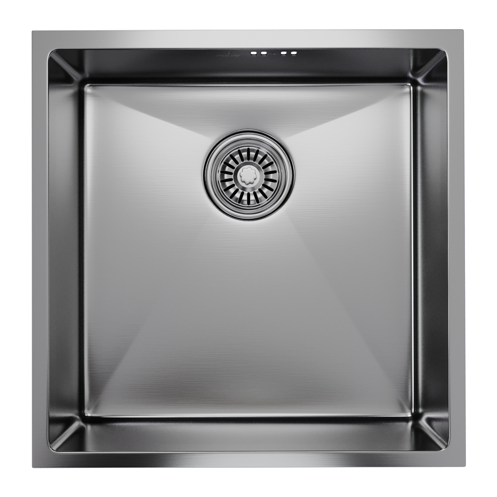 Мойка подст.монтаж 50х50, 3, 0 вып 3 1/2 MIXLINE PRO 20см с сифоном, сатин