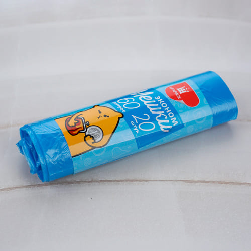 Мешки для мусора 60 л 20 шт 6,5мкм ЭКОНОМ Уфа Пак ПНД, синие, 1/35